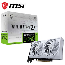 MSI｜エムエスアイ MSI GeForce RTX 5060 8G VENTUS 2X OC WHITE / PCI Express 5.0 グラフィックスボード RTX50608GVEN2XOCW