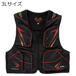 エクセル 鮎ベスト 3Lサイズ(ブラック×レッド) FP-5180/BKRD/3L FINAL PERFECTION