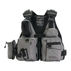 エクセル ゲームフローティングベスト ウエストサポートベルト付き フリーサイズ(グレー) NF-2270/GY Celacanz ライフジャケット