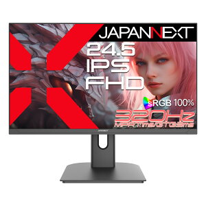 JAPANNEXTbWplNXg Q[~OtfBXvC(24.5^/IPS(FFS)/FullHD 1920×1080/320Hz/1ms/HDR10/HDMI2.0/DP1.2/VESA/2Nۏ)(ubN) JN-IPS245G320F