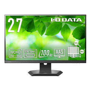 ACEI[Ef[^@bI-O DATA tfBXvC(27^/AAS/WQHD 2560×1440/100Hz/4ms/HDMI/DP/USB Type-C/VESA/5Nۏ؁EP_ۏ)(ubN) ACI[f[^ t[X^CX^h LCD-CQ270SA-F