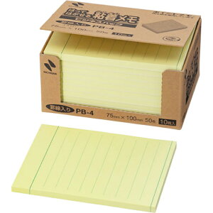 ニチバン ポイントメモ 再生紙シリーズ 印刷規格品 50枚×10冊 PB-4