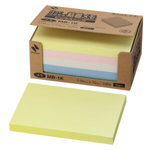 ニチバン ポイントメモ 再生紙シリーズ ビジネスパック 100枚×5冊入(5色セット) MB-1K