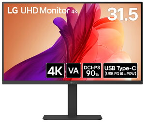 LGGNgjNXbGW[ tfBXvC(31.5^/VA/4K 3840×2160/60Hz/5ms/HDMI/DP1.4/Type-C/VESA/3Nۏ؁EP_ۏ)(ubN) Monitor 32U720A-B