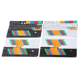 エレコム タイピングマスターシール Windows/Mac/Pad/Chromebook対応（4種類入り） TK-S-KP01