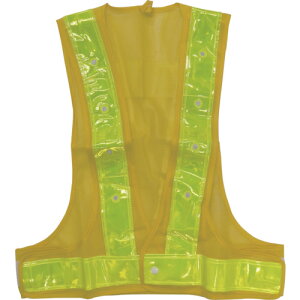 ミズケイ LED安全ベスト(黄地・黄) 5916506 ミズケイ