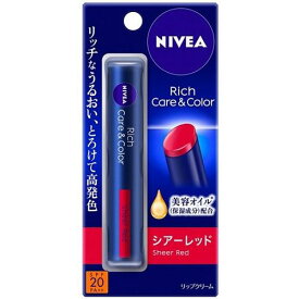 ニベア リッチケア＆カラーリップ シアーレッド 2g 花王 NRケア カラ-リツプRE