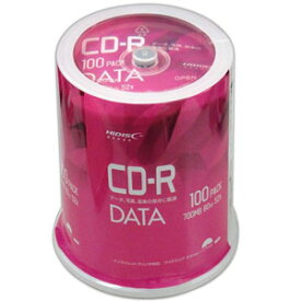HIDISC データ用CD-R［52倍速対応 /700MB /インクジェット対応 /プリンタブル（ワイド/ホワイト） /100枚］ ハイディスク VVDCR80GP100