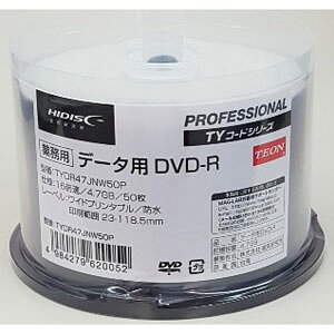 HIDISC f[^pDVD-Rm16{Ή /4.7GB /CNWFbgΉ /v^uiCh/zCgj /50n nCfBXN TYDR47JNW50P