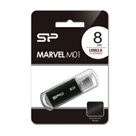 SiliconPower（シリコンパワー） USB3.0/2.0対応 USBフラッシュメモリ 8GB（ブラック） Marvel M01 SP-UFD8GBBK3