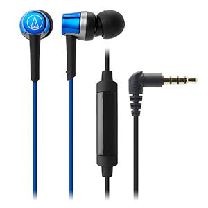 オーディオテクニカ マイク&コントローラー搭載ダイナミック型カナルイヤホン(ブルー) ATH-CKR30IS-BL audio-technica