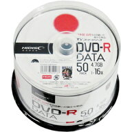 HIDISC データ用DVD-R［16倍速対応 /4.7GB /インクジェット対応 /プリンタブル（ワイド/ホワイト） /50枚…