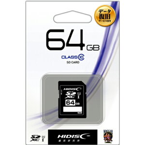HIDISC SDXCJ[h 64GB Class10 UHS-I HDSDH64GCL10DS