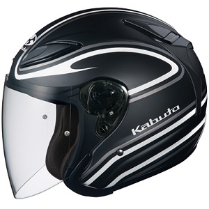ジェットヘルメット OGKカブト AVAND2-STAID-FBKWH-S カラーリング（フラットブラックホワイト STAID AVAND-II S） ヘルメット