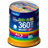 バーベイタム 6倍速対応BD-R DL 100枚パック　50GB ホワイト プリンタブル VBR260RP100SV1 Verbatim