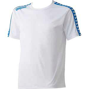 DS-ARN6331-WHT-SS アリーナ （メンズ/ユニ）プールサイド　Tシャツ（ホワイト・SSサイズ） arena チームラインTシャツ