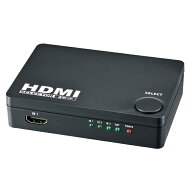 オーム 4K・3D対応 HDMIセレクター【3入力・1出力】(ブラック) AV-S03S-K AudioComm OHM