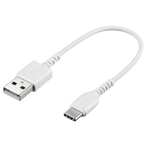 �o�b�t�@���[ USB2.0�P�[�u�� 0.1m�iA to C�j�z���C�g BSMPCAC101WH