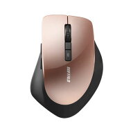 バッファロー 2.4Ghzワイヤレスマウス BlueLED光学式/静音/5ボタン DPI切り替えタイプ（ベージュピンク）…
