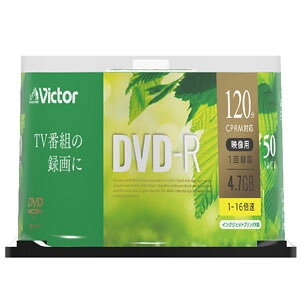 Victor 16�{���Ή�DVD-R�@50���X�s���h���@4.7GB�@�z���C�g�v�����^�u�� VHR12JP50SJ1 �r�N�^�[