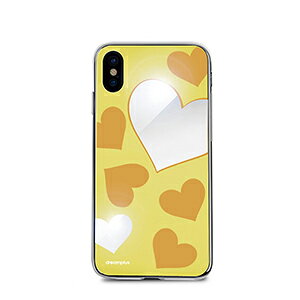 dreamplus iPhone XS/X�p �n�C�u���b�h�P�[�X HEART MIRROR CASE�i�C�G���[�j DP10159I8