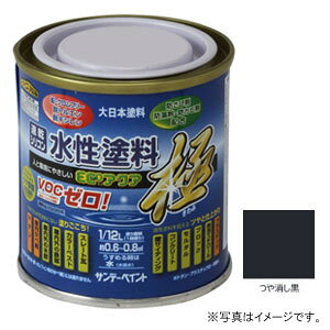 サンデーペイント 水性塗料 ECOアクア 極 つや消し黒 80ml #270514