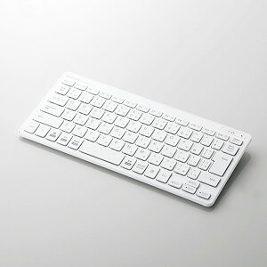 エレコム Bluetooth薄型ミニキーボード パンタグラフ式 日本語配列84キー(ホワイト) TK-FBP100WH