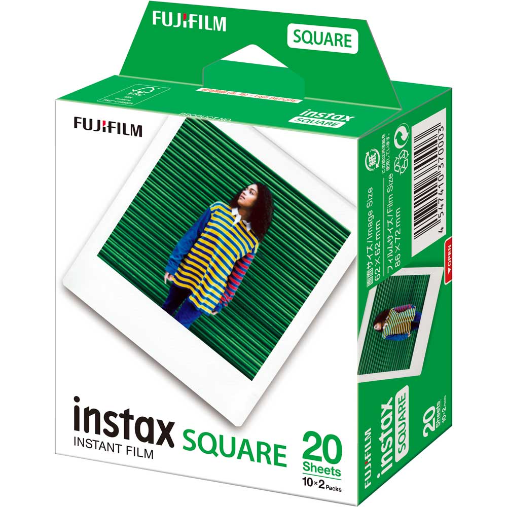 INSTAXSQUAREWW2 富士フイルム インスタントカラーフィルム「instax SQUARE」ホワイト（10枚入×2）