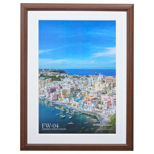 ハクバ 木製額縁 FW-04(ワイド4切/ブラウン) FW-04-BR-W4