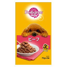 ペディグリー 成犬用 ビーフ 70g×3袋パック マースジャパンリミテッド PWP5 セイケンビ-フ