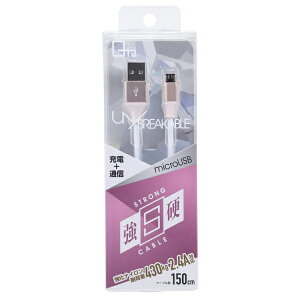 QTJ�i�N�I���e�B�g���X�g�W���p���j microUSB�R�l�N�^�Ή� USB�X�g�����OS�P�[�u�� 1.5m(�s���N�S�[���h) QX-049PG