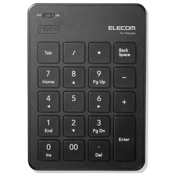 エレコム Bluetooth 薄型テンキーパッド（ブラック）  TK-TBP020BK