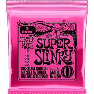 アーニーボール エレキギター弦(.009-.042) 3パック P03223 ERNiE BALL SUPER SLINKY 3 PACK