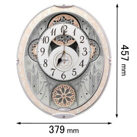 リズム 電波からくり時計 スモールワールドノエルNS 8MN407RH03 [8MN407RH03]【返品種別A】