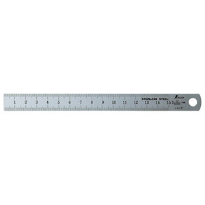 18023 シンワ測定 イモノ尺 新作送料無料 シルバー 12伸 15cm cm表示 オリジナル