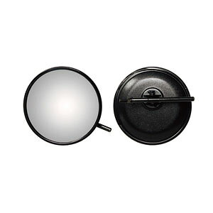 信栄物産 ロードビューミラー 平面ミラー・丸棒タイプ 丸型 直径210mm ビニ鋼板(ブラック)トラック補助ミラー 1個 FB-20K オートアクセサリー