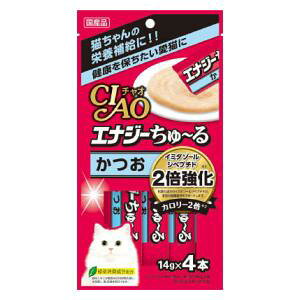 CIAO エナジーちゅ〜る かつお 14g×4本 チャオちゅーる いなばペットフード SC-162エナジ-チユ-ルカツオ