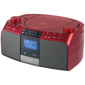 SAD-4705-R コイズミ ワイドFM対応CDラジオ（レッド） KOIZUMI