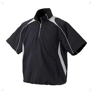 デサント 野球・ソフトボール用コート(BLK・サイズ:L) DS-STD465-BLK-L DESCENTE 半袖プルオーバーコート プロモデル