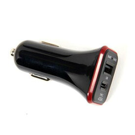 QTJ（クオリティトラストジャパン） USB×1ポート+Type-C×1ポート 車載用DC充電器 計4.8A（レッド） カーチャージャー QU-035RD