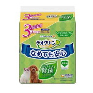 ペット用品 デオクリーン ノンアルコール除菌ウェットティッシュ詰替 60枚×3個パック ユニ・チャーム デ…