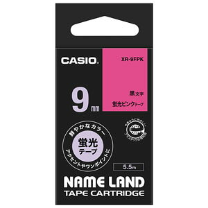 �J�V�I �e�[�v�J�[�g���b�W �u���F�e�[�v�i9mm��/�u���s���N�e�[�v/�������j CASIO NAME LAND�i�l�[�������h�j XR-9F-PK
