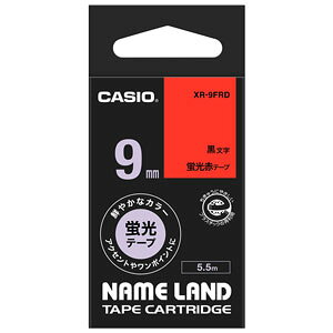 �J�V�I �e�[�v�J�[�g���b�W �u���F�e�[�v�i9mm��/�u���ԃe�[�v/�������j CASIO NAME LAND�i�l�[�������h�j XR-9F-RD
