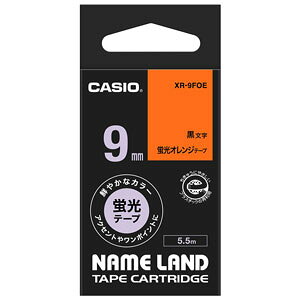 �J�V�I �e�[�v�J�[�g���b�W �u���F�e�[�v�i9mm��/�u���I�����W�e�[�v/�������j CASIO NAME LAND�i�l�[�������h�j XR-9F-OE