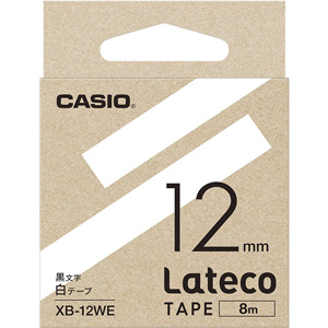XB-12WE カシオ ラテコ詰め替え用テープ 黒文字/白テープ 12mm Lateco | Joshin web 家電とPCの大型専門店