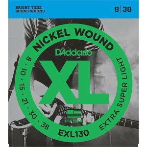 �_�_���I �G���L�M�^�[���iExtra-Super Light .008-.038�j EXL-130(DADDARIO) XL NICKEL