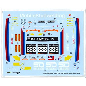 X^WI27 1/24 BMW Z4 h888h #888 Silverstone BSS 2014 fJ[yDC1081z fJ[