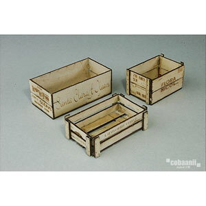 cobaanii mokei工房(コバアニ模型工房) 1/12 ウッデンフォルム ウッデンボックス 3アイテム【WF-001】