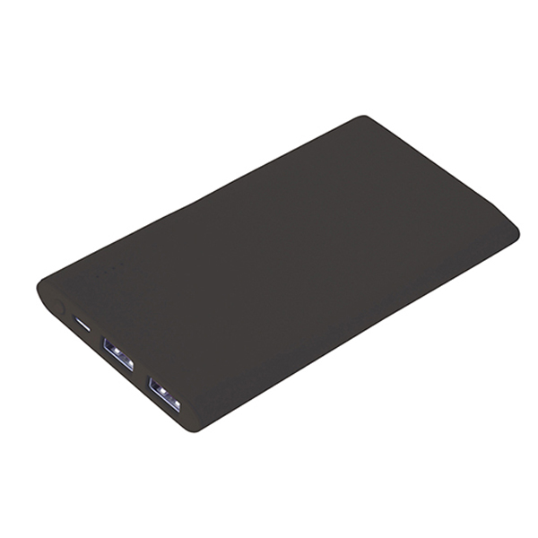 ウイルコム USB2ポート モバイルバッテリー＋給電用microUSB 5000mAh 計2.4A（ブラック）  LMU0501-BK