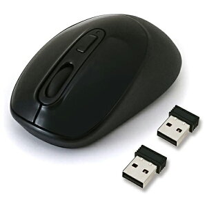 HIDISC 2.4GHz���C�����X�}�E�X BlueLED 2���V�[�o�[�t �i�u���b�N�j HDM-7146BK